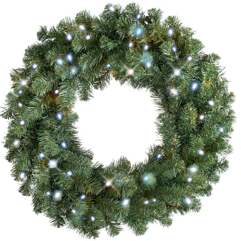 24inch door wreath with battery pack and dual chip LED's