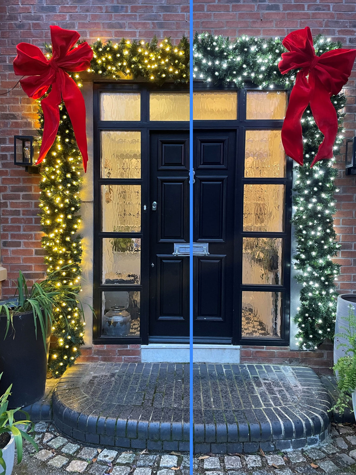 9ft Pre-Lit Garland, with dual chip LEDs in warm white and ice white - plug in. £69.99