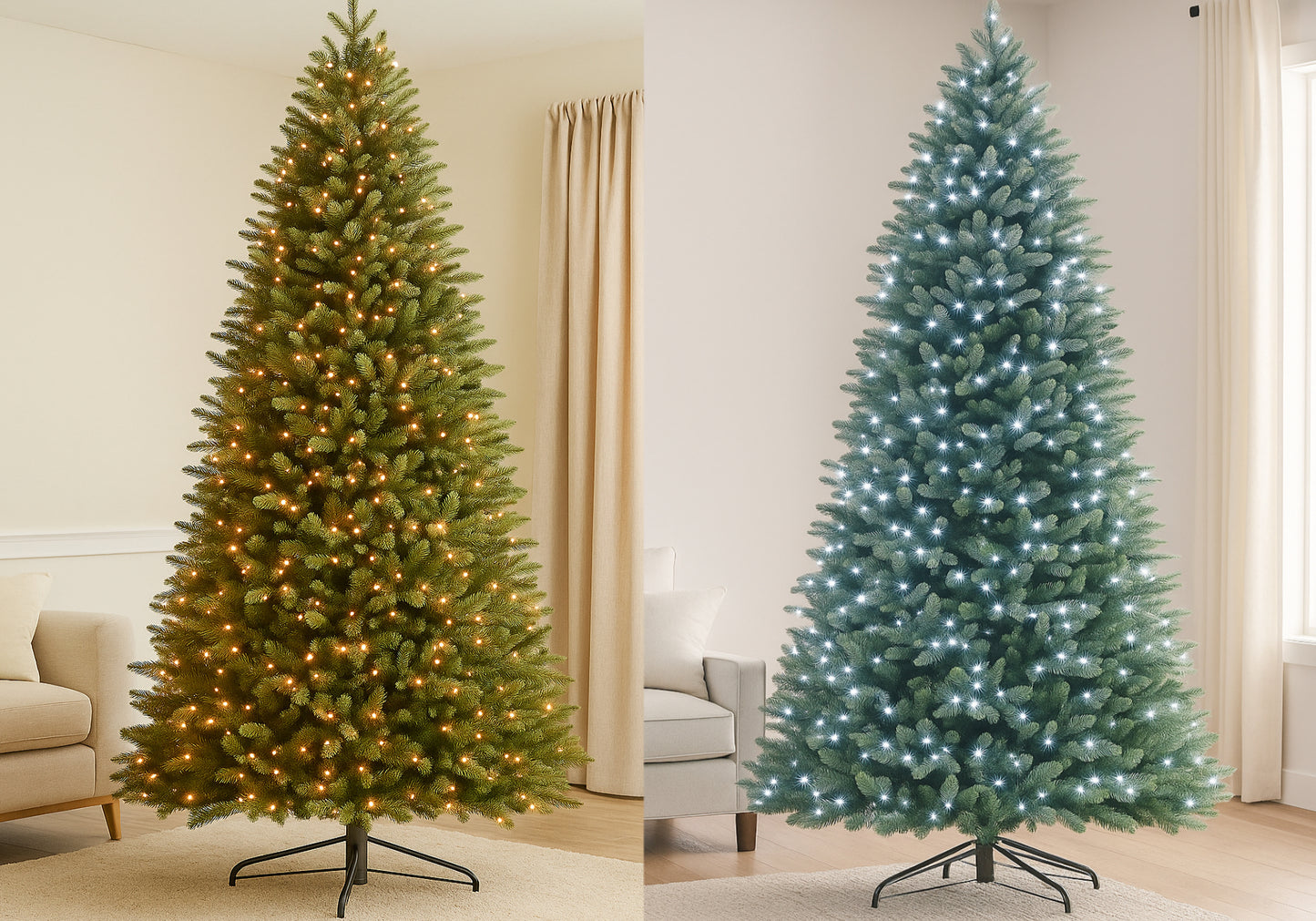 Luxury Pre-lit Christmas Tree with dual Chip technology - Warm white/Ice white