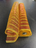 Decco Mesh - Red with gold stripe